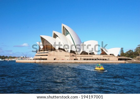 SYDNEY - JUNE 13 2010: Sydney Opera House in Sydney Harbour, Sydney, Australia.