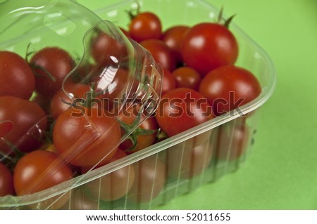 containers plastic transparency and film with food, fruit and vegetable