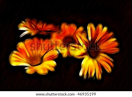 wallpaper flowers abstract. calendula flower wallpaper