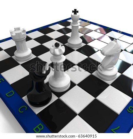 Bend black king and white chess around