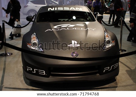 CHICAGO, IL - FEBRUARY 20: Nissan GT Sport model 2011 at the International auto-show on February 20, 2011 in Chicago, IL