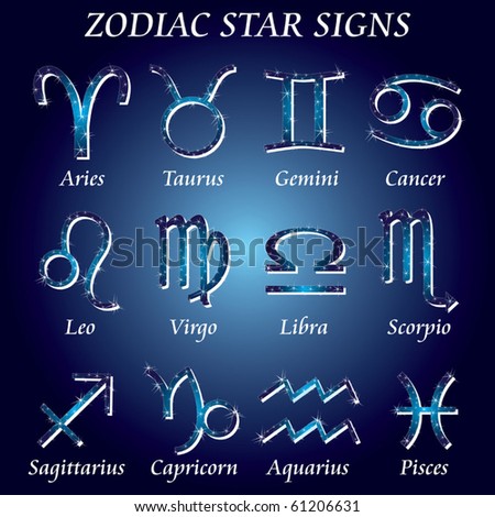 stock vector Zodiac star signs vector