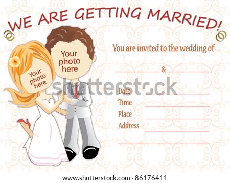 stock vector Wedding invitation vector