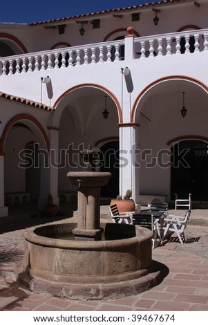 Potosi colonial house and fountain
