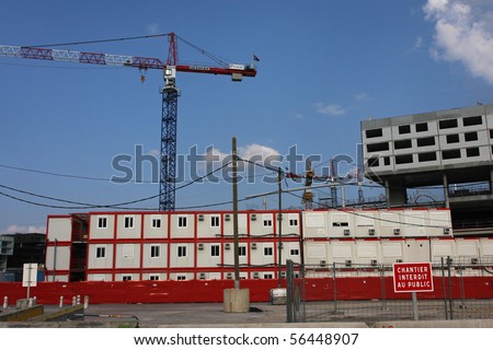 LYON, FRANCE - JULY 2 : The Confluent, a brand new district is build on an old industrial site between Rhone and Saone rivers - July 2, 2010 in Lyon, France
