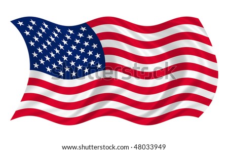 stock photo Illustration of USA flag waving in the wind see more other 