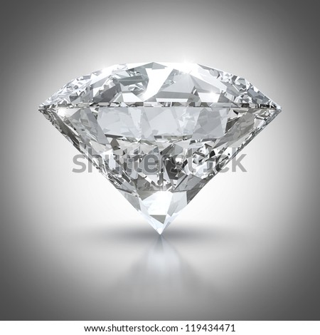 Luxury diamond isolated on white background with clipping path