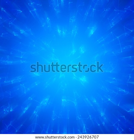 Abstract blue energy background - CG render