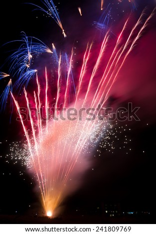 Firework display during an event celebrating the New Year