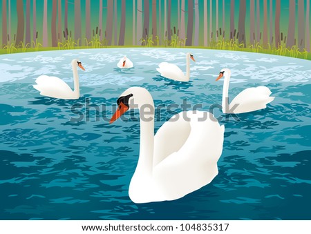 Swans Raster image.