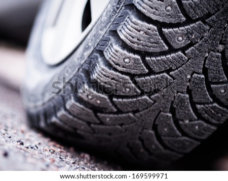 Snow tire of a car