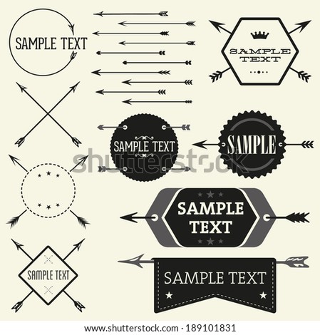 Vector vintage badge and label templates Great for retro designs Vector vintage badge and label templates Great for retro designs