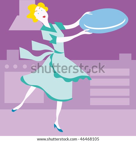 Clip Art Woman Cooking. of a woman cookingaking.