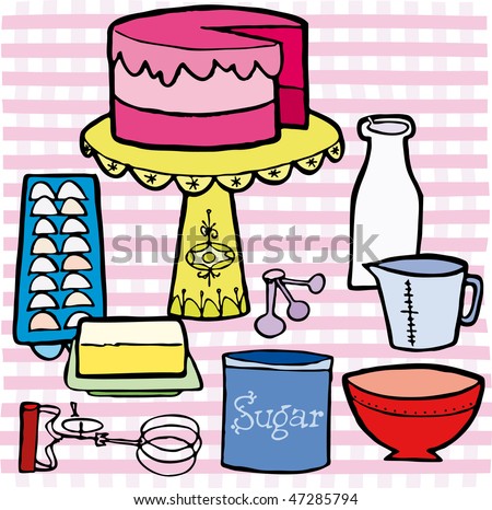 birthday cake cartoon. stock vector : Birthday cake