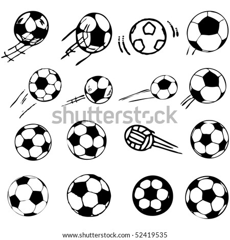 football ball cartoon. all set comic cartoon