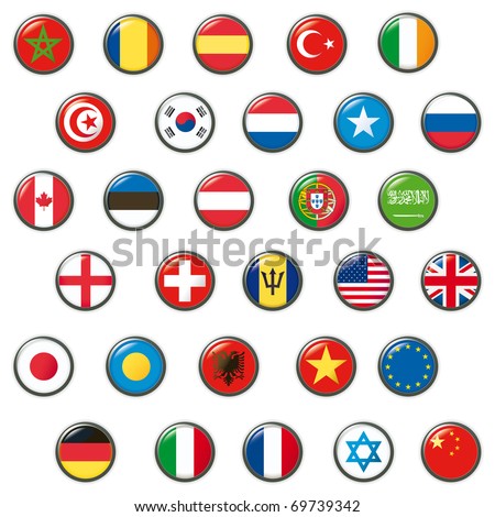 world flags vector. world flags. Vector button