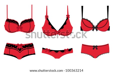 Lingerie Icon  on Sexy Lingerie Set Stock Vector 100363214   Shutterstock