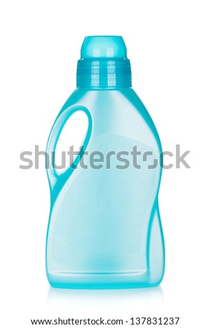 Plastic bottle of cleaning product Isolated on white background Plastic bottle of cleaning product Isolated on white background