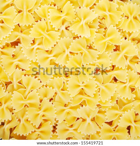 Curly pasta food texture background