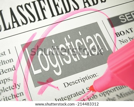 Job Search or Employment, Logistician Opportunity, Classified Ads