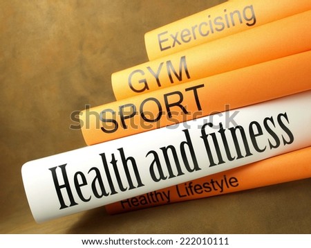 Health and fitness books: Gym, Healthy Lifestyle, Sport, Exercising