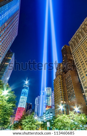 World Trade Center Lights and Freedom Tower