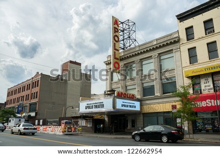 NEW YORK - CIRCA JUNE 2012: Apollo Theater circa June 2012 in New York. The Apollo Theater is one of the oldest and most famous music halls in the United States, located in Harlem, New York City.