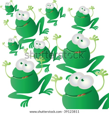 le ténéré de l'indien - Page 5 Stock-vector-frogs-invasion-39123811