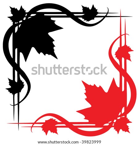 Black And Red Corner Design Stock Vector Illustration 39823999