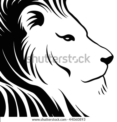 clip art lion head. stock vector : Lion head