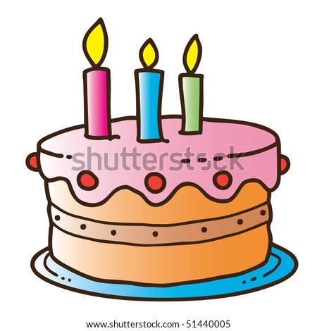 Cartoon Birthday Cake on Cartoon Cake Stock Vector 51440005   Shutterstock