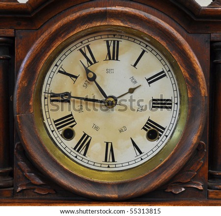 An old fashioned antique clock