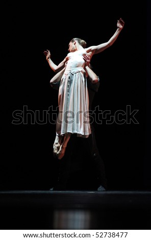 BEIJING-MAY 8: Dancers of the Czech National Theater ballet troupe perform on stage at Mei Lanfang Theatre on May 8, 2010 in Beijing, China. This event is part of the Czech Culture Festival in China.