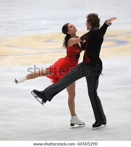 BEIJING - NOV 5: Nathalie Pechalat/ Fabian Bourzat of France perform in the Ice Dancing-Short Dance event of the SAMSUNG Cup of China ISU Grand Prix of Figure Skating 2010 on Nov5, 2010 in Beijing,China.
