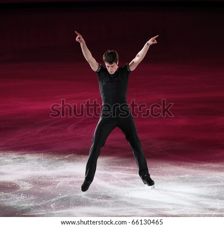 BEIJING-NOV 7: Brandon Mroz of USA performs in the Gala Exhibition event of the SAMSUNG Cup of China ISU Grand Prix of Figure Skating 2010 on Nov 7, 2010 in Beijing, China.