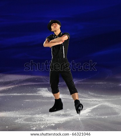 BEIJING-NOV 7: Tatsuki Machida of Japan performs in the Gala Exhibition event of the SAMSUNG Cup of China ISU Grand Prix of Figure Skating 2010 on Nov 7, 2010 in Beijing, China.