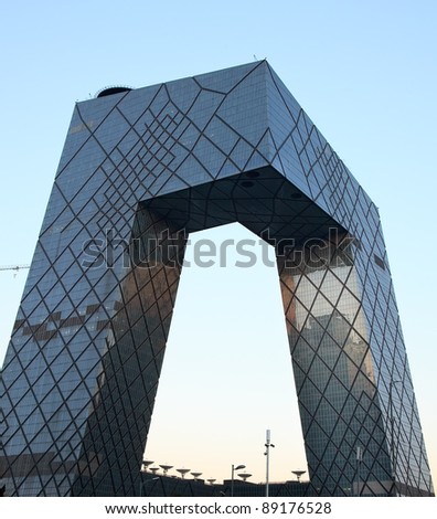 BEIJING - JANUARY 1: China Central Television (CCTV) Headquarters, a 234 m skyscraper on January 1, 2011 in Beijing, China. CCTV is the National TV station of the People\'s Republic of China.