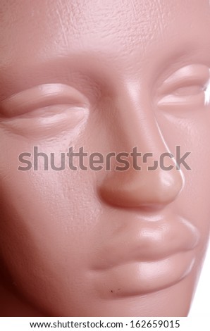 Mannequin face. Close up