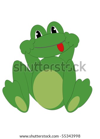 Green Cartoon Frog Stock Photo 55343998 : Shutterstock