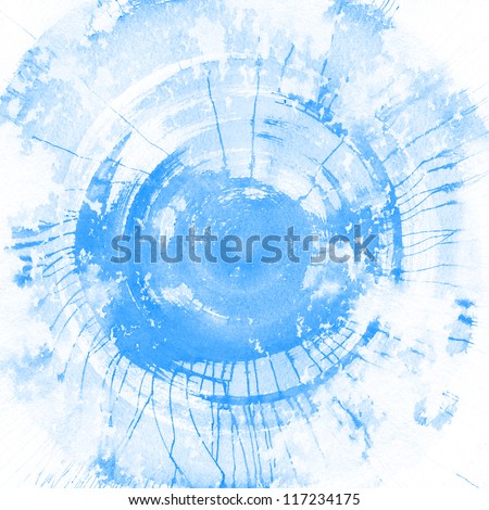 Abstract blue watercolor background, texture.