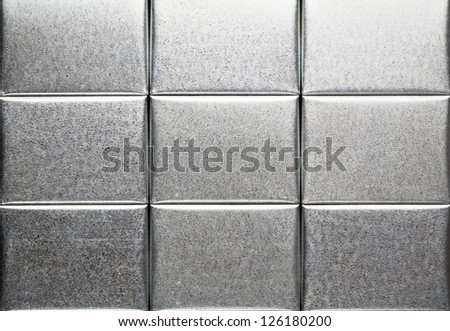 Metal plates background, tin tiles.