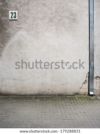 Empty street wall background, texture