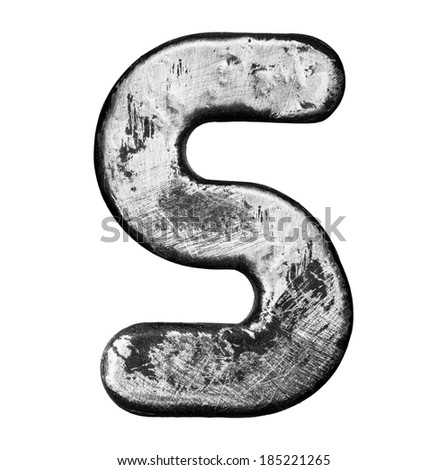 Metal alloy alphabet letter