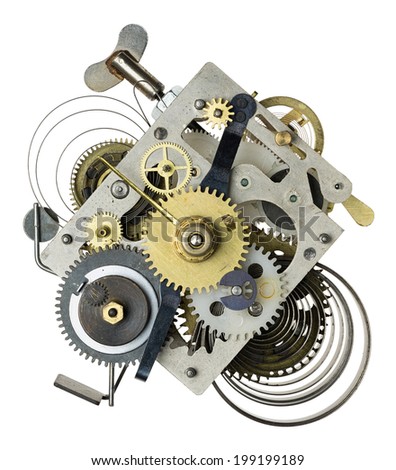 Stylized metal collage of clockwork Stylized metal collage of clockwork
