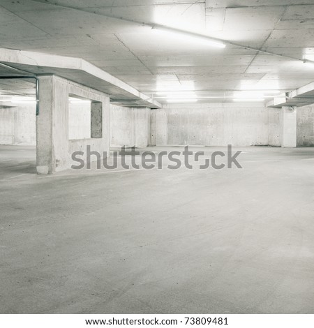 Empty parking area, can be used as background