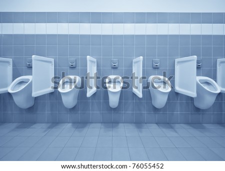 Clean public men toilet room, wc
