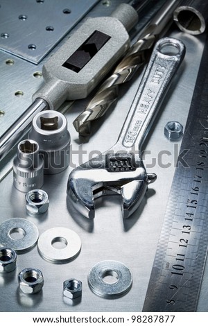 Metal work tools, steel parts.