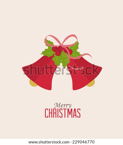 Retro decorative Christmas bells vector Christmas card Retro decorative Christmas bells vector Christmas card