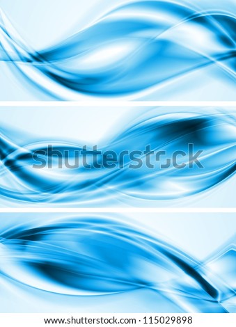 Abstract blue banners Shiny waves Vector design eps 10 Abstract blue banners Shiny waves Vector design eps 10