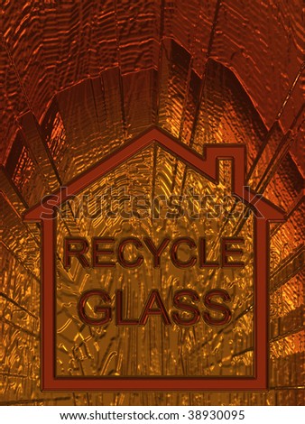 Recycle glass in the home illustration
